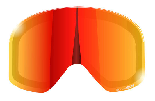 LENS ONLY - FULL REVO replacement lens for 6fiftyfive Orion ski goggles for men and women - VLT 19% - Fire Red - 6fiftyfive