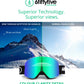 6fiftyfive | 6fiftyfive frameless ski goggles for men and women - multilayer, magnetic, full REVO - Green.