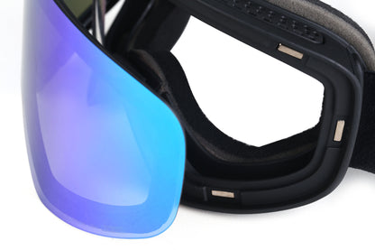 6fiftyfive Green Unisex Orion Lens Frameless Magnetic Ski Goggles