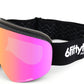 6fiftyfive Pink Unisex Orion Lens Frameless Magnetic Ski Goggles 