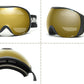 6fiftyfive - Sirius - frameless ski goggles for men and women - multilayer, Blue filter, Enhanced Contrast - full REVO - GOLD - 6fiftyfive