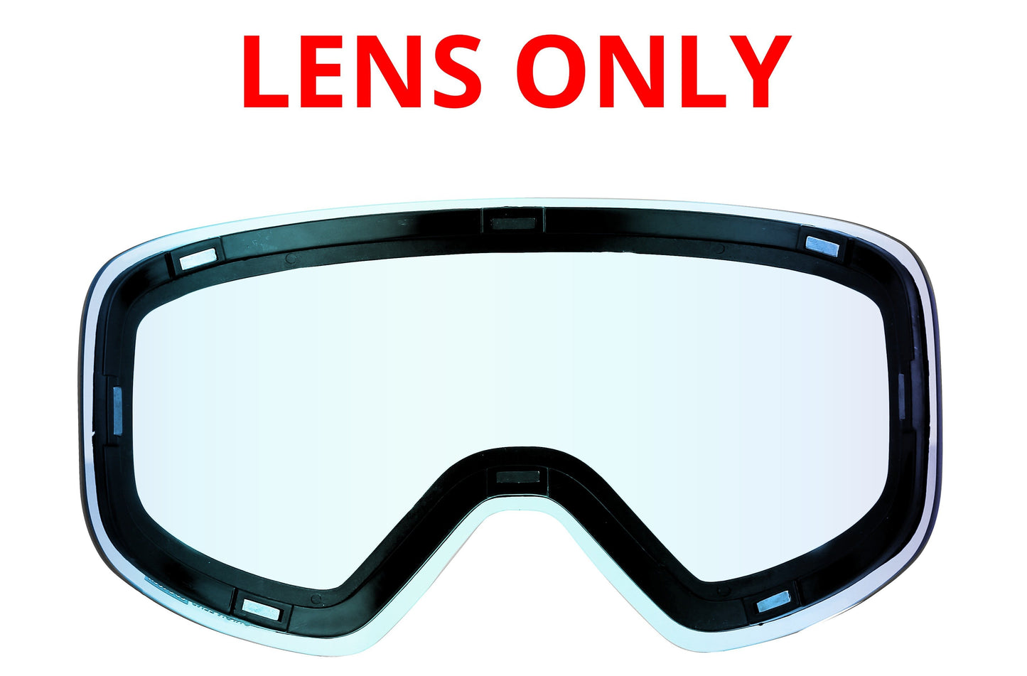 6fiftyfive Ice Blue Unisex Orion Lens Frameless Magnetic Ski Goggles 